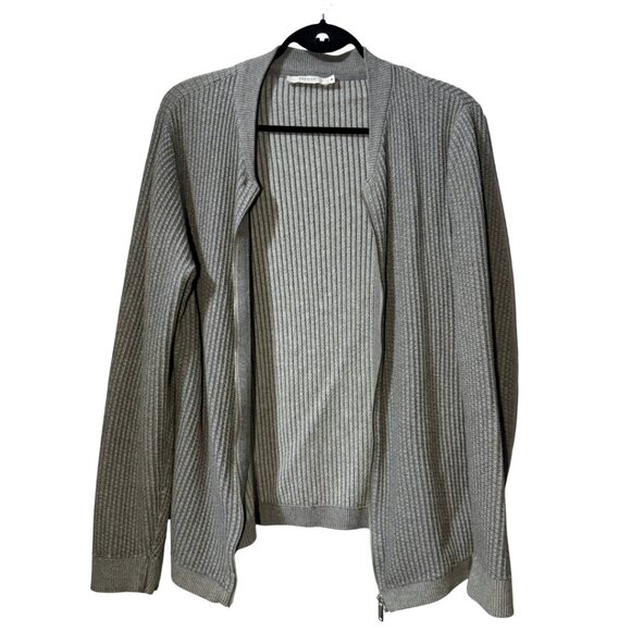 Jack & Jones Gray Rib-Knit Cardigan – Size M – New Without Tags - Picture 4 of 5